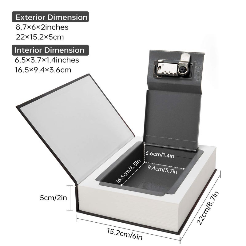 PACOLO Real Paper Transfer Book Safe, Hollow with Secret Hidden Compartment, Combination Lock, 8.7"Ã—6"Ã—2" (Les Miserables-Combination) - Image 2